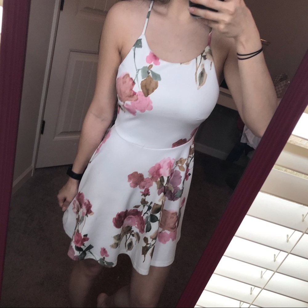White floral dress